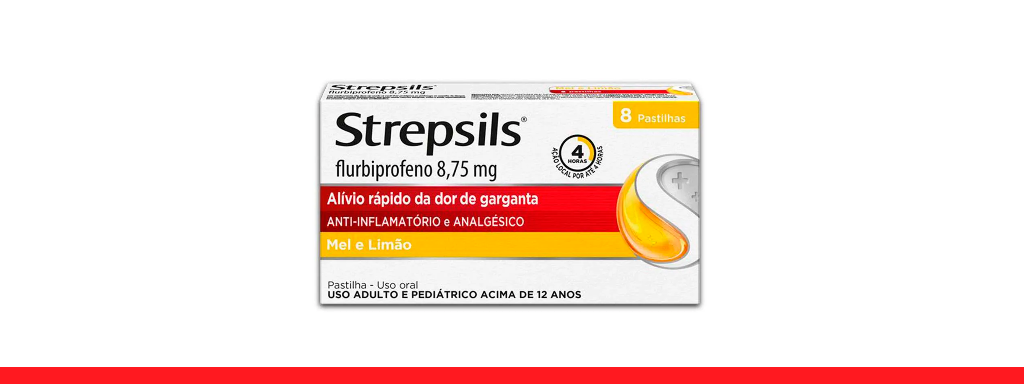 Strepsils Mel e Limão 8 pastilhas